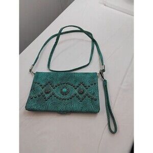 P & G Southwestern Concho Crossbody/ Wristlet Bag